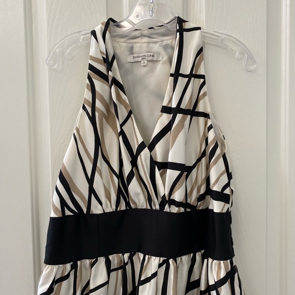 Evan-Picone Vintage Sleeveless Print Dress With Side Zip Size 14 - Picture 3 of 10